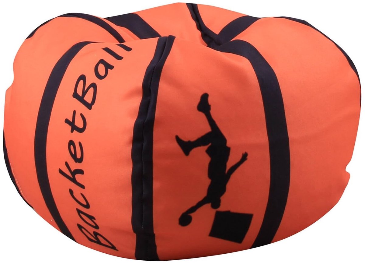 Dailygoods- Speelgoedopbergtas Duurzaam - Zitzak/Knuffeltas - Ritsopeningen - Polyester - Diameter 45,7 cm - Perfecte decoratie - Knuffelzak
