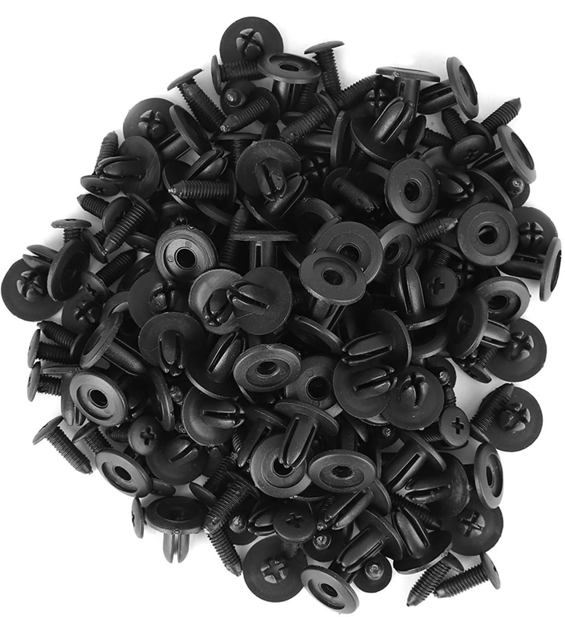 Dailygoods- Retainer Pins 100 stuks - Kunststof Klinknagels 6mm - Bumper Borgpennen - Lichtgewicht - Slijtvast - Duurzaam - Spatbordclips