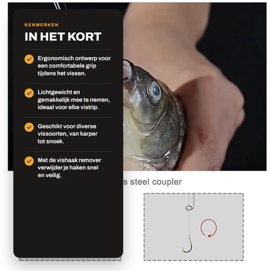 Store_8 - Vissen Forcep - Vishaak Verwijderaar - Roestvrij staal - Handig Ontwerp - Onthaken Vis - Vissen Gereedschap - Geschikt voor Karper & Snoek van Merkloos — afbeelding 2