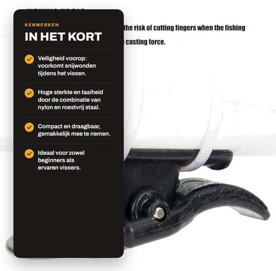 Allecto - Vistrekkerhulp - Visvingerbeschermer - Veilig Vissen - Handig Accessoire - Vishaak Trigger Guard - Voor de Serieuze Visser van Merkloos — afbeelding 2
