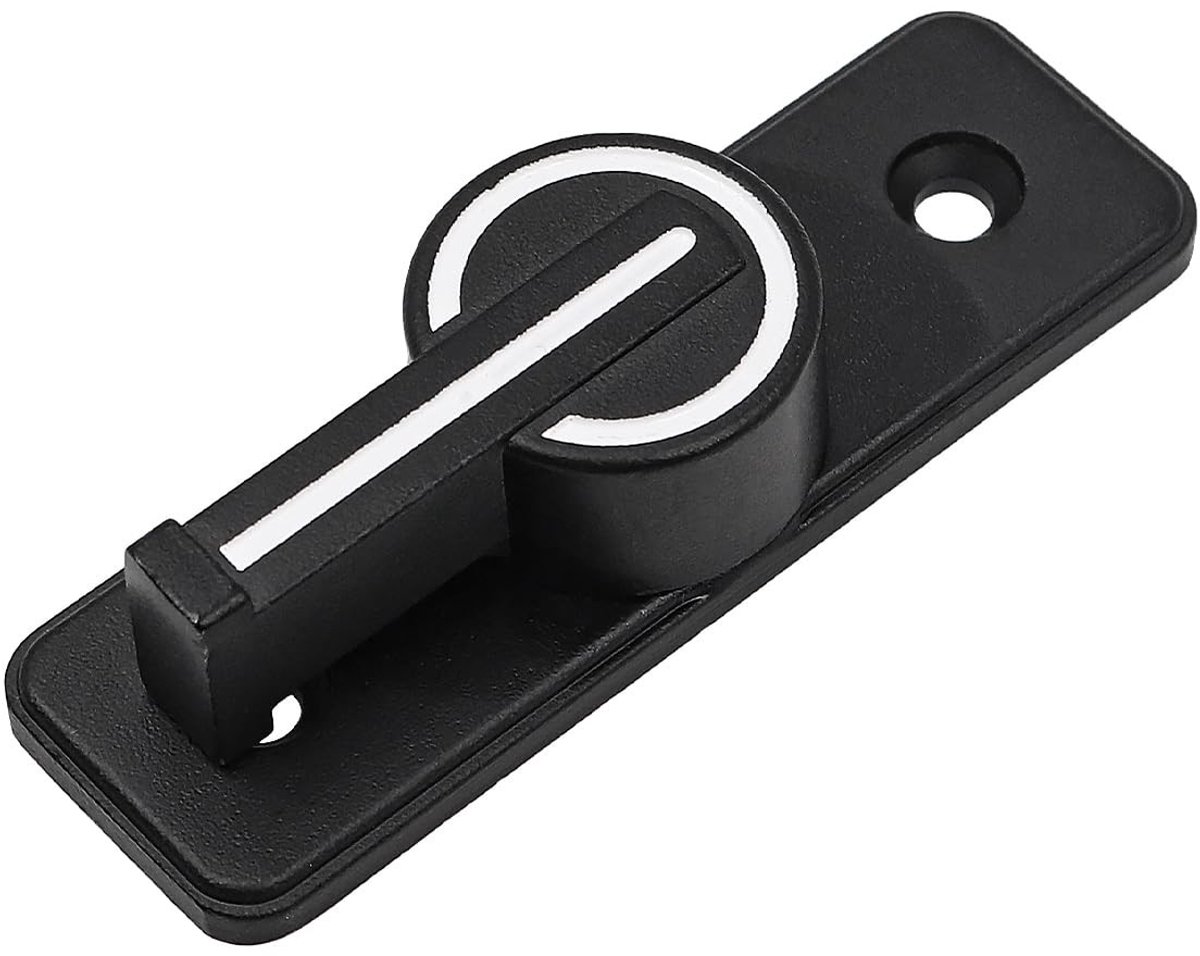 Dailygoods- Deurgrendel 90 graden - Lichtgevend - Zinklegering - Schuifdeurvergrendeling - Bevestigingsschroeven - Afmeting 80x25x4mm - Deurslot