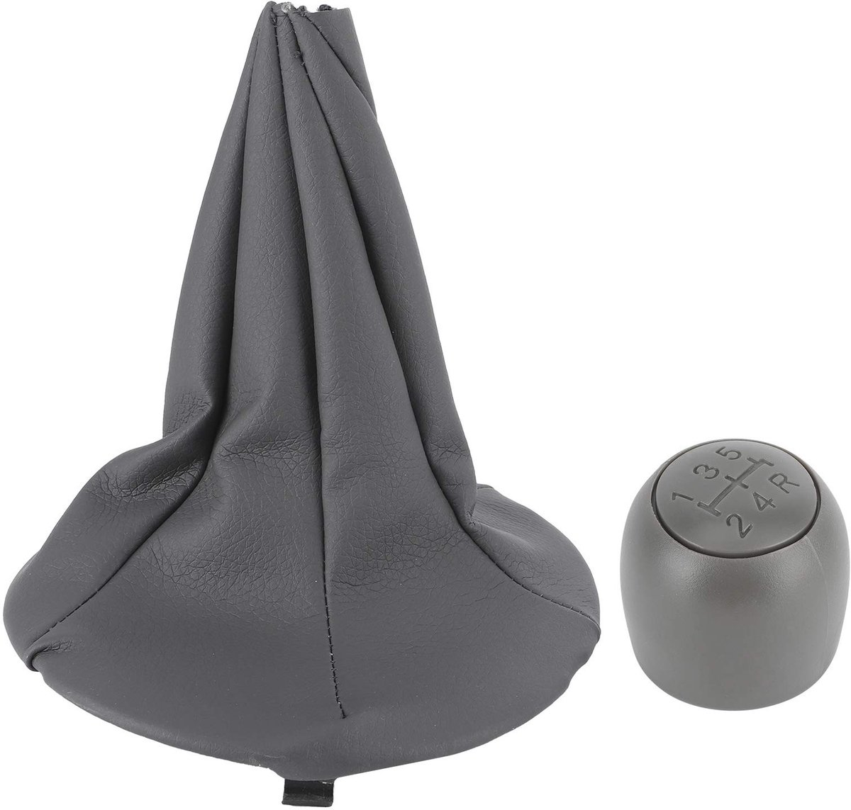 Dailygoods- Versnellingspookhoes 5 Snelheden - Pookknop - Lederen Cover - Geschikt voor Panda 2003-2012/500/500C 2007-2013 - Luxe Styling - Eenvoudige Installatie - Schakelknop