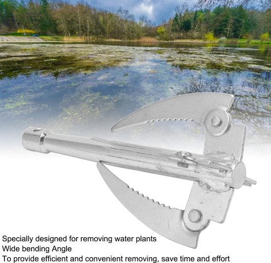 Dailygoods- Watersnijder met opvouwbaar onkruidmes - 10 m touw - Verstelbaar ontwerp - Draagbaar gereedschap - Hoogwaardig verzinkt ijzer - Veilig in gebruik - Onkruidverwijderaar van Dailygoods — afbeelding 3