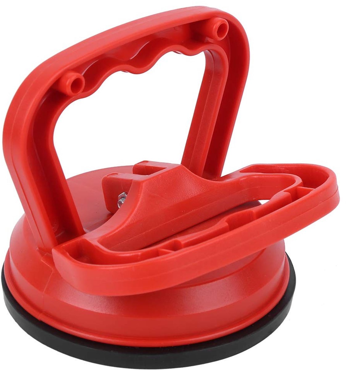 Dailygoods- Zuignap 30 kg - Glazen Zuignap - Rood - Handgreep Kunststof - Diameter 10,5 cm - Duurzaam en Hittebestendig - Vacuümzuiger