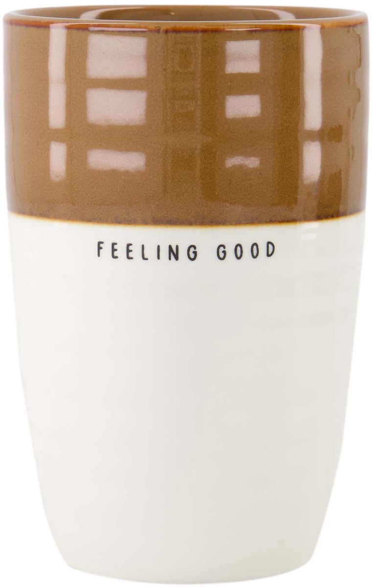 Zusss Mok L Feeling Good Keramiek White / Brown