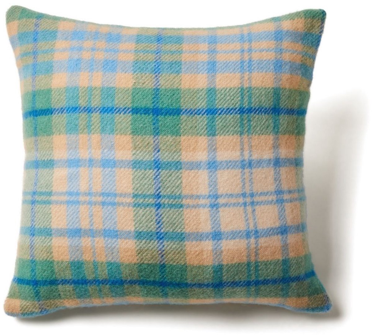 WOOOL® Kussen - COTTAGE Check (Blue) - 50x50cm - 100% Wol