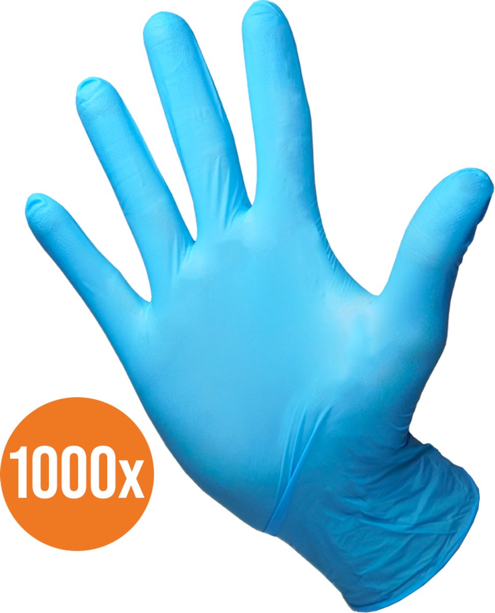 DULA wegwerp handschoenen blauw - Maat XL - soft nitril handschoenen - Poedervrij - 10 x 100 stuks