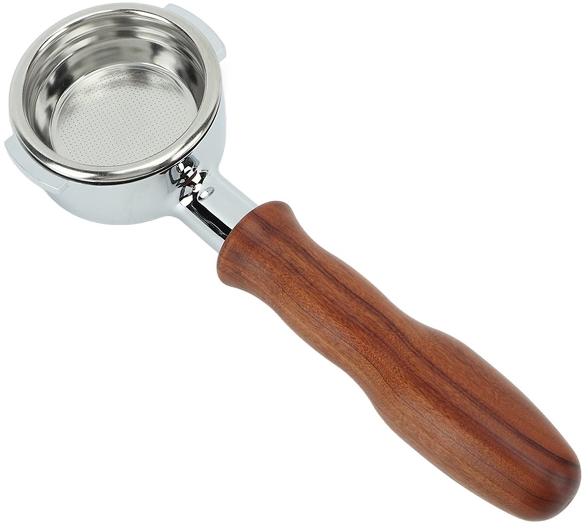 Dailygoods- Portafilter Bodemloos 58 MM - Roestvrijstalen Dubbel Mondstuk - Afneembaar Ontwerp - Hygiënisch en Milieuvriendelijk - Verbeterde Koffie Extractie - Koffiezetapparaat
