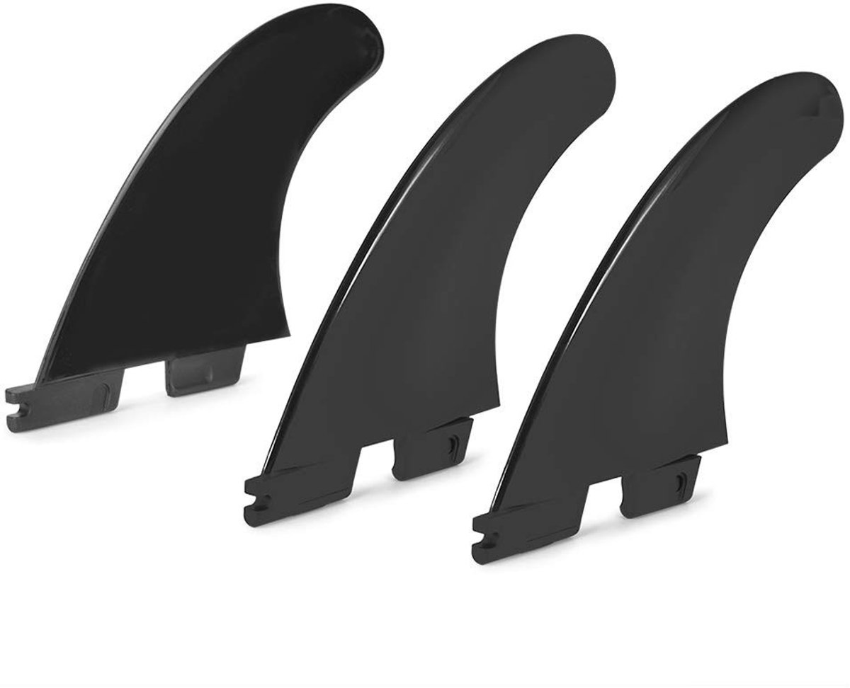 Dailygoody - Paddle Board Fin - FCS2 G5 Nylon - Flexibele Surfaccessoires - Zwart - Vinnen Set - Geschikt voor Surfplank en Paddleboard - 3 Stuks