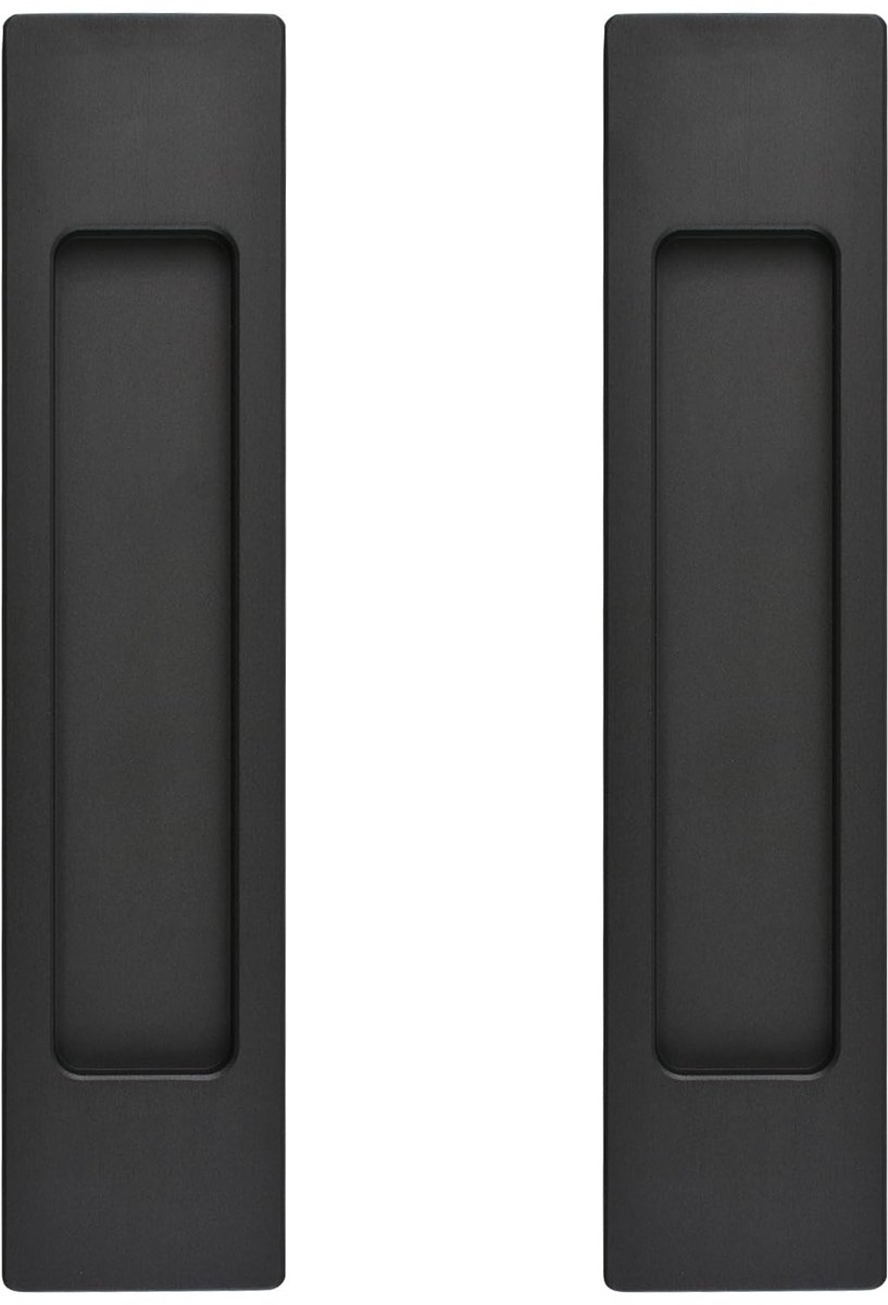 Dailygoods- Schuifdeurtrekken 18 CM - Zwarte Aluminiumlegering - Verzonken Handvat - 2 Stuks - Modern Design - Comfortabele Aanraking - Deurgrepen