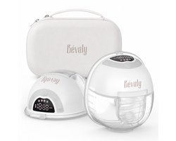 Bévaly Elektrische Borstkolf – Handsfree & Draagbaar – Dubbele Borstkolf – BPA-vrij – Met Luxe Reistas & 25 Melkbewaarzakjes