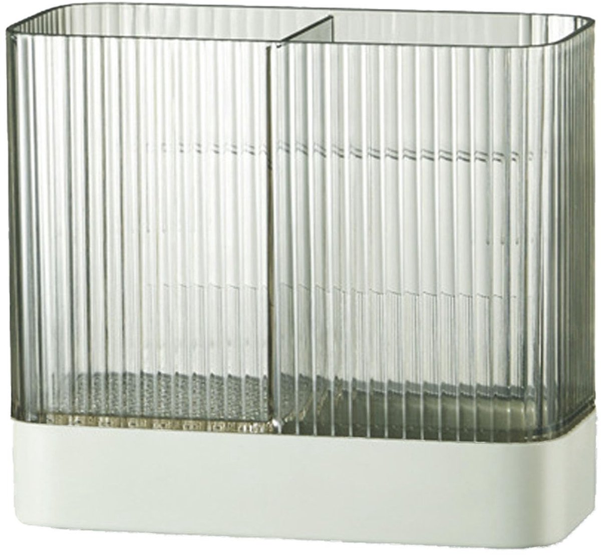 Dailygoods- Bestekhouder Wandmontage - Multifunctioneel Afdruiprek - Keukengerei Organizer - 2 Compartimenten - Afvoerfunctie - Ruimtebesparend - Keukenorganizer