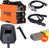 Kibani Lasapparaat MMA160 incl. 1 kg laselektroden - Elektrode Lasapparaat tot 3.2 mm - IGBT-Inverter-Technologie - Compact en Lichtgewicht - Elektrisch Lasapparaat 220V - MMA / Stick