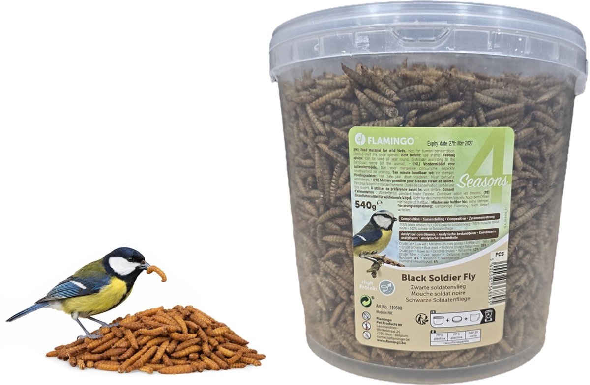 4 SEASONS GEDROOGDE LARVEN 540GR IN EMMER