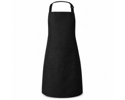 Chef Rebel® Keukenschort Zwart – Verstelbaar & Waterafstotend – Unisex Horeca & BBQ Schort – Zonder Logo