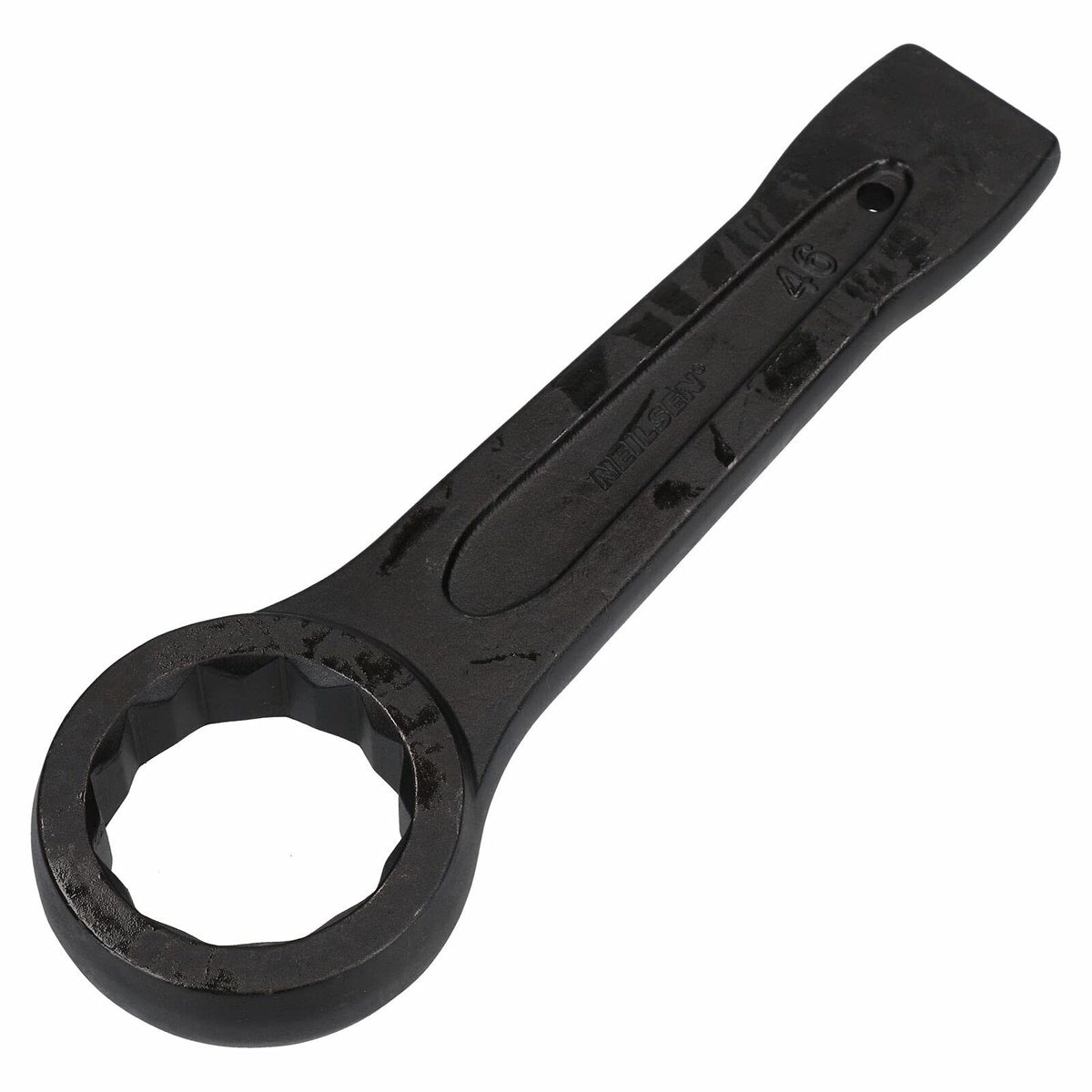 Dailygoods- Ringsleutel 27 mm - Slogging Sleutel - Zwart - Hoogwaardig Koolstofstaal - Geschikt voor Zeskantbouten - Korte Handgreep - Moersleutel