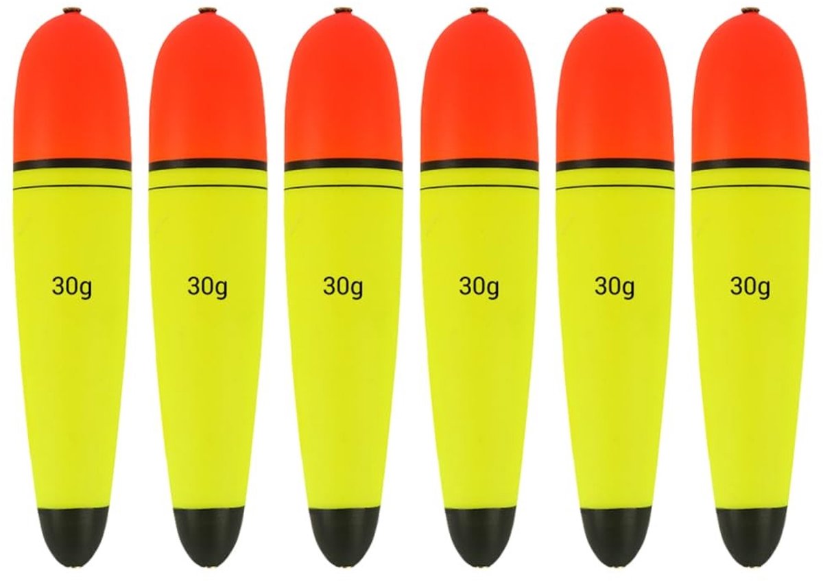 Dailygoods- Meerval Dobbers 6 Stks - Waterdichte EVA - Hoge Zichtbaarheid - Slip Bobbers - Visserij Rig - Corrosiebestendig - Vissersfloat