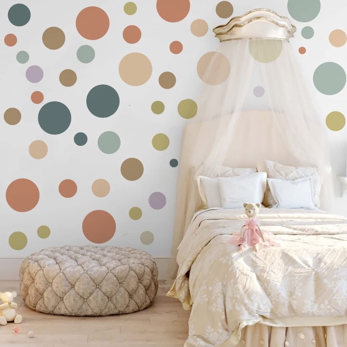 Dailygoods- Muursticker Kleurrijk Design - Wanddecoratie Kinderen - Muurstickers Woonkamer - Muurstickers Slaapkamer - Eenvoudig aan te brengen - 100% Vriendelijk Vinyl