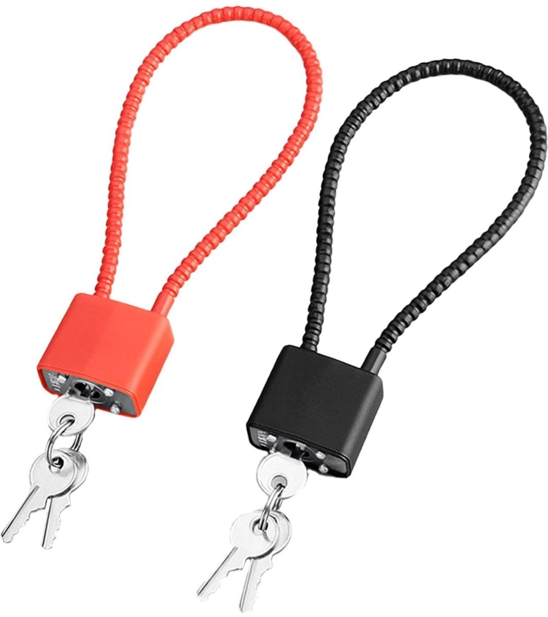 Dailygoods- Hangslot met lange beugel - Stalen kabel - Cijferslot - Hangslot met sleutel - Lichtgewicht - Roestbestendig slot - Cable Slot