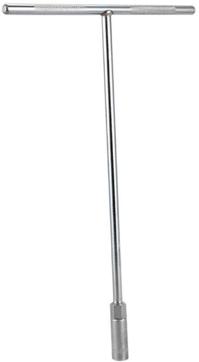 Dailygoods- Dopsleutel T-type - Verchroomd gesmeed staal - Flexibele kop - T-handgreep - Universele moersleutel - Totale lengte 290 mm - Steeksleutel