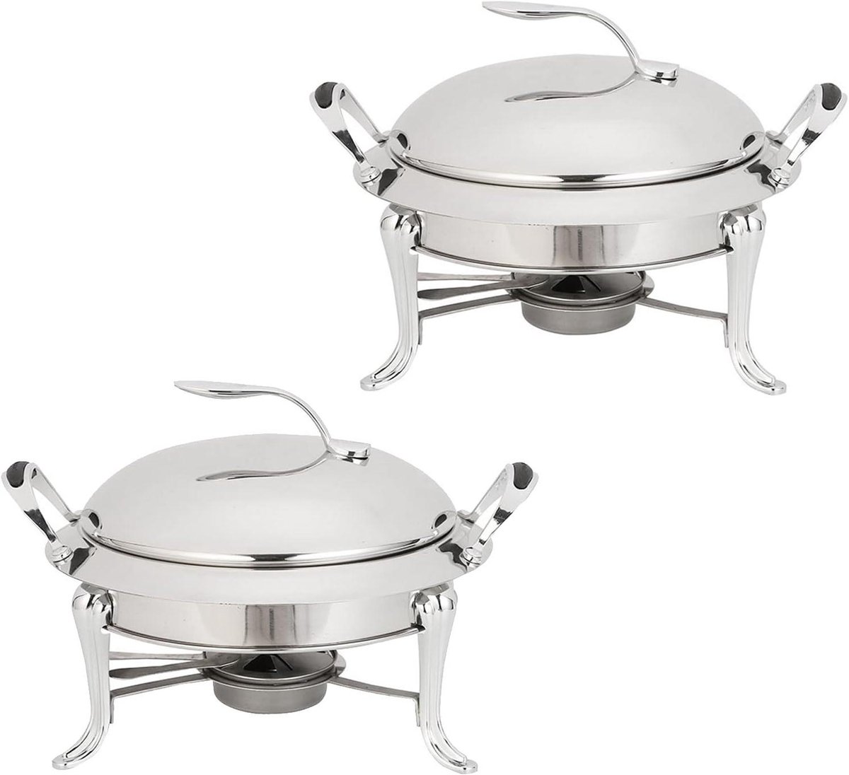 Chafing Dish Set Buffet Server Warme Gerechten Serveren Roestvrijstaal Duurzaam 3 Liter Capaciteit Zilver