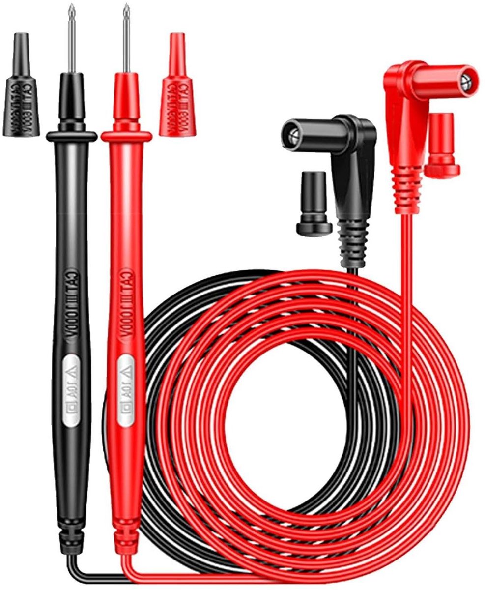 Meetleidingen voor multimeter, sondes kabel voor multimeter | kabeltestsondes voor multimeter kabeltestsondes - kabel pen verlengdraad testkabel 1000V 10A kabel multimeter voor penetrerende sondes