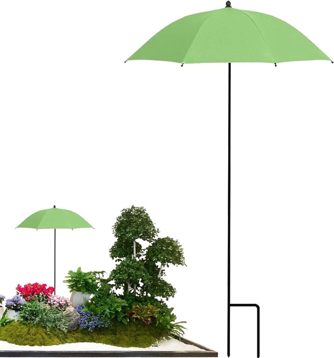 Plantenparaplu - Potplanten beschermer - Buiten tuinieren - Dubbellaagse bescherming - 103x60 cm - Groen