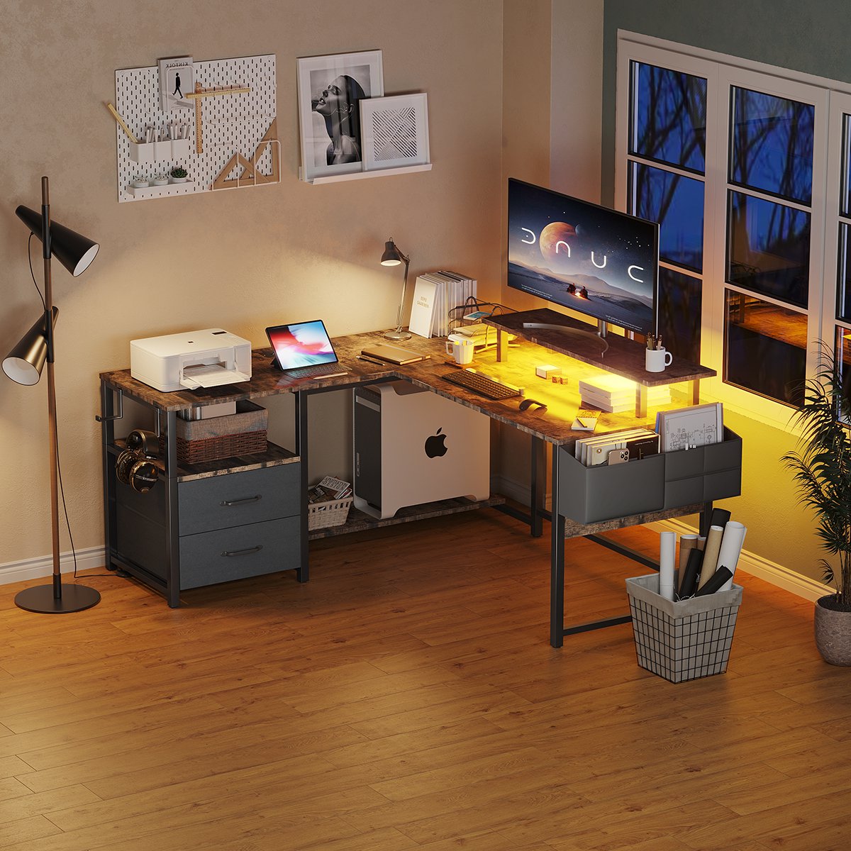 Mihtrov Mihtrov L-Vormig Gaming Bureau - afbeelding 4