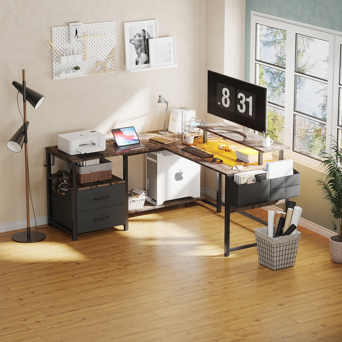 Mihtrov Mihtrov L-Vormig Gaming Bureau - afbeelding 3