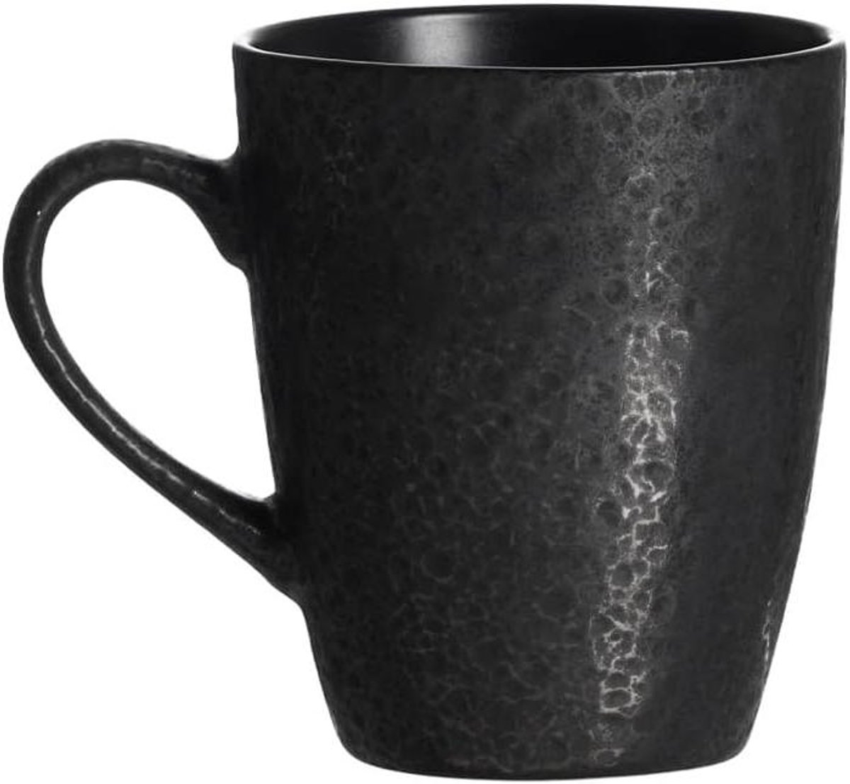 Koffiemok Keramiek - Mok 370ml - Drinken van Koffie - Cilindrische Vorm - 370 ml - Zwart