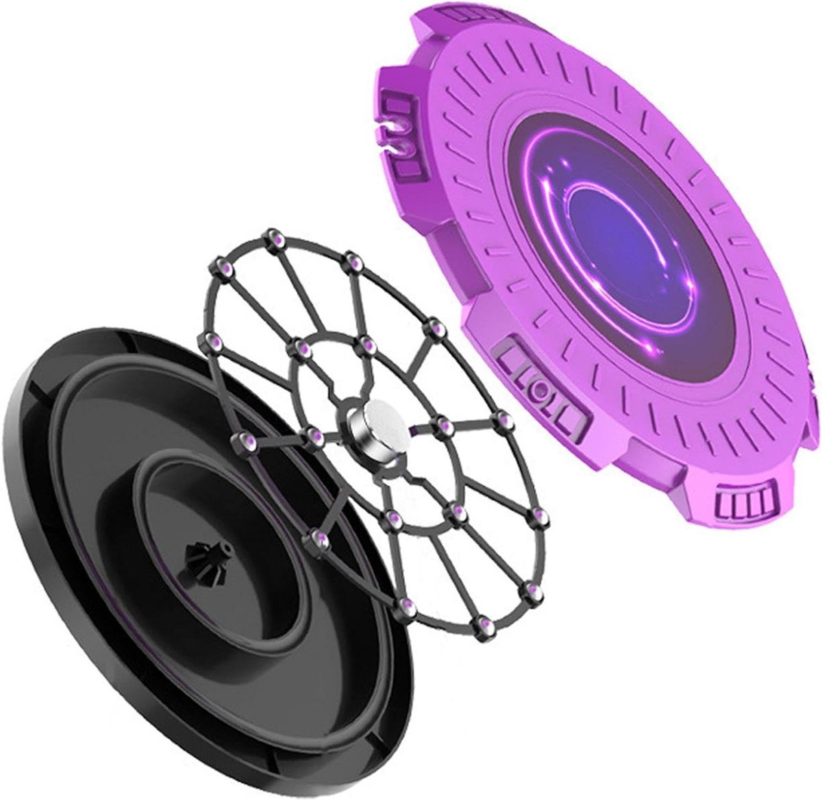 Buik Twister Schijf - Lichaams Draaiplaat - Romp Versterken - Geruisloze Rotatie - 28 cm Diameter - Lila