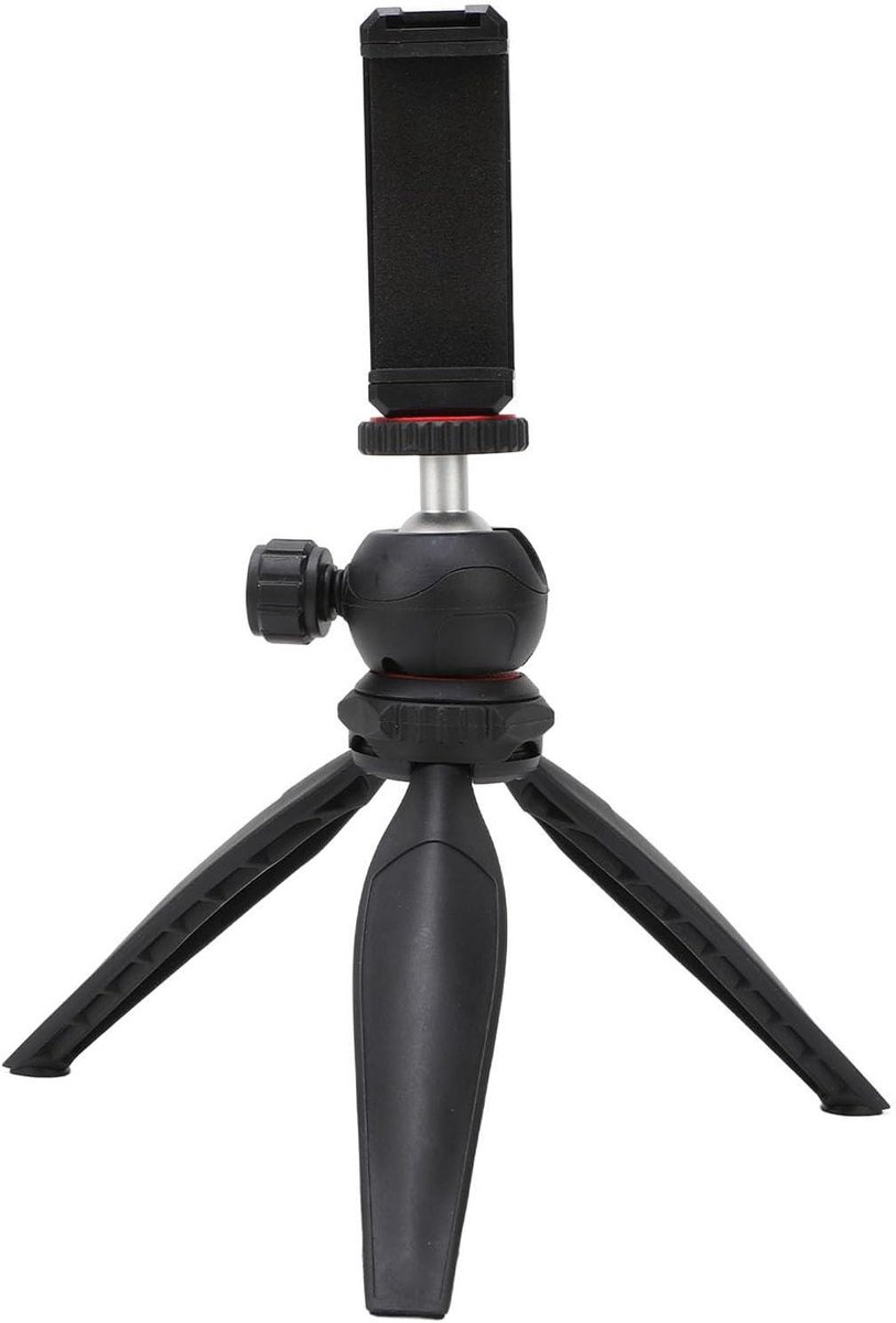 Uitschuifbaar Statief - Selfiestick Statief - Fotografie en Video - 360 Graden Balhoofd - 20 cm Vouwlengte - Zwart