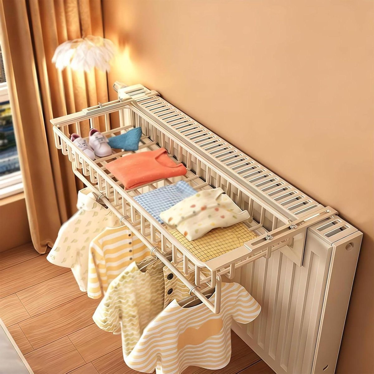 Radiator Kledingplank - Droogrek Wandmontage - Kleding Drogen - Hittebestendig Ontwerp - 4