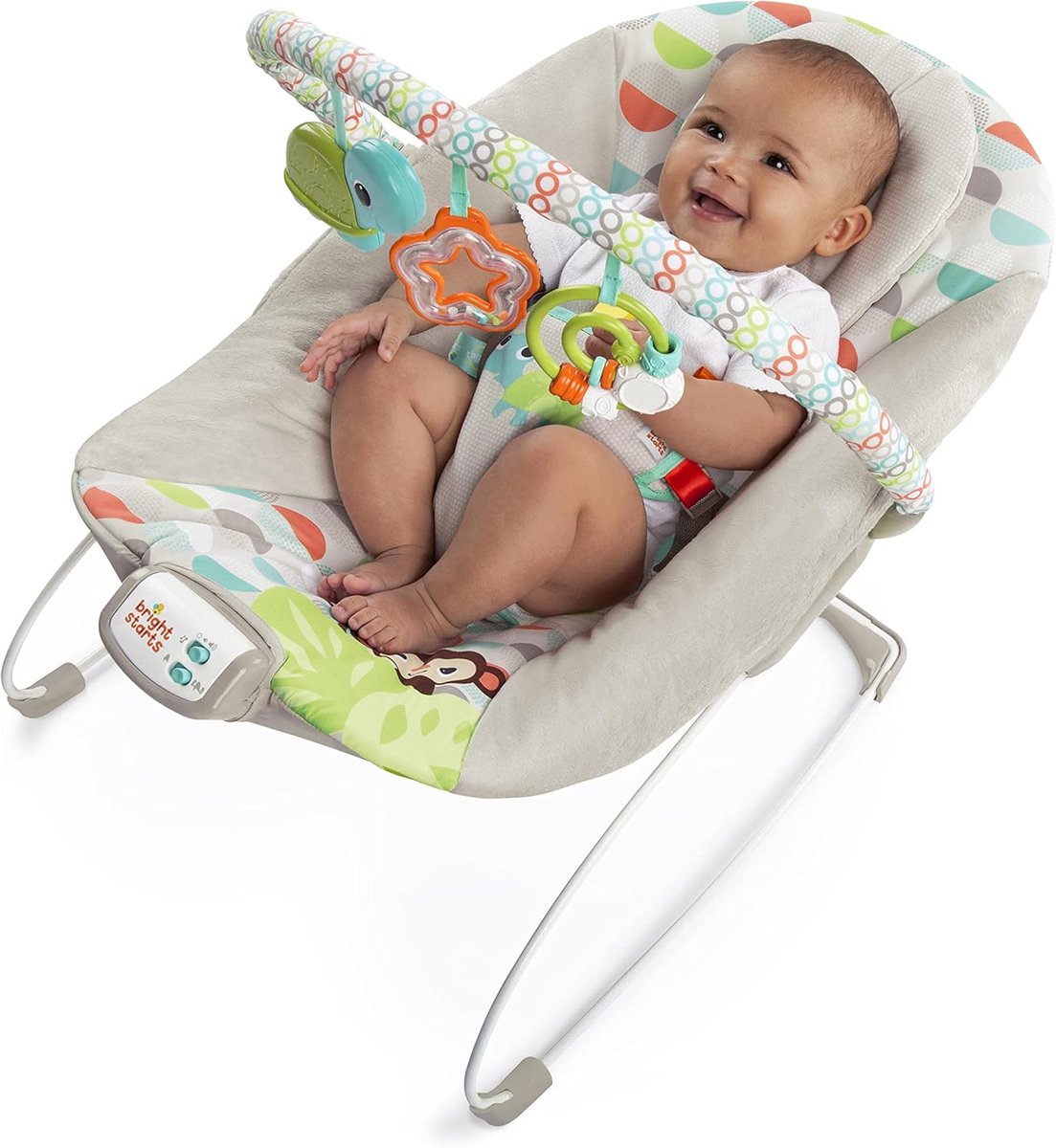 Babywip - Babybouncer - Baby Kalmeren - Met Melodieën en Trillingen - Afneembare Hoofdsteun - Grijs