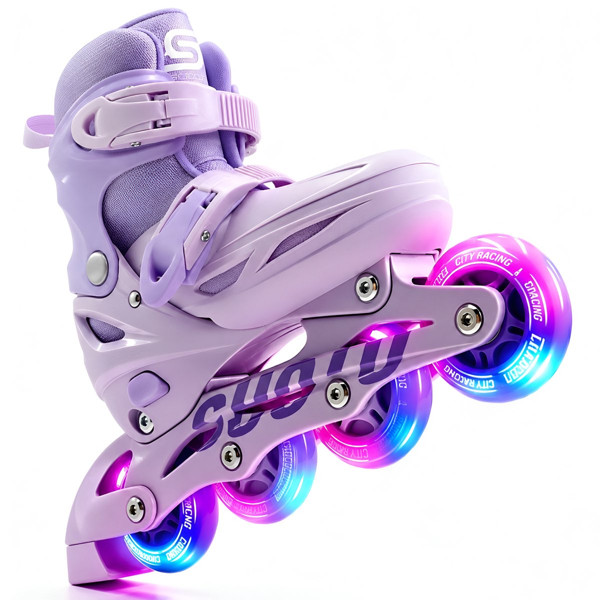 Suotu Skeelers Inlineskates Verstelbaar Lijn: S78 Skeelers meisjes en jongens Paars