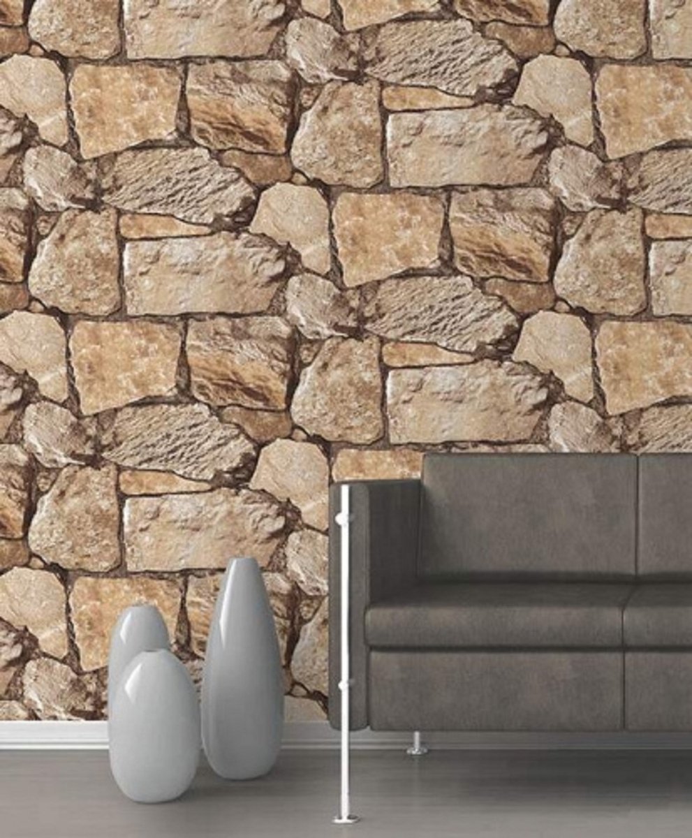 Grote stenen behang j95508