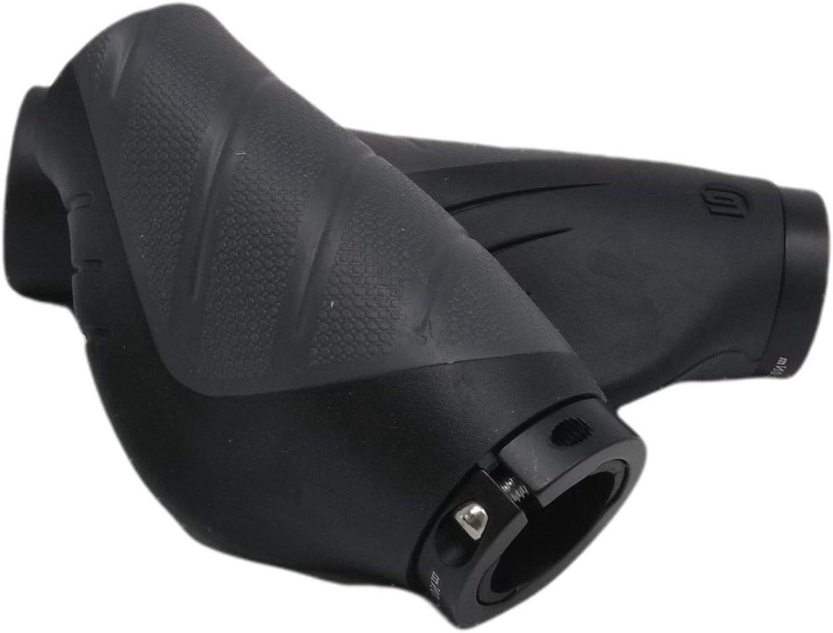 Fietsstuur Handvatten - Ergonomische Grips - Comfortabel Fietsen - Kraton Materiaal - 132/92 mm - Grijs