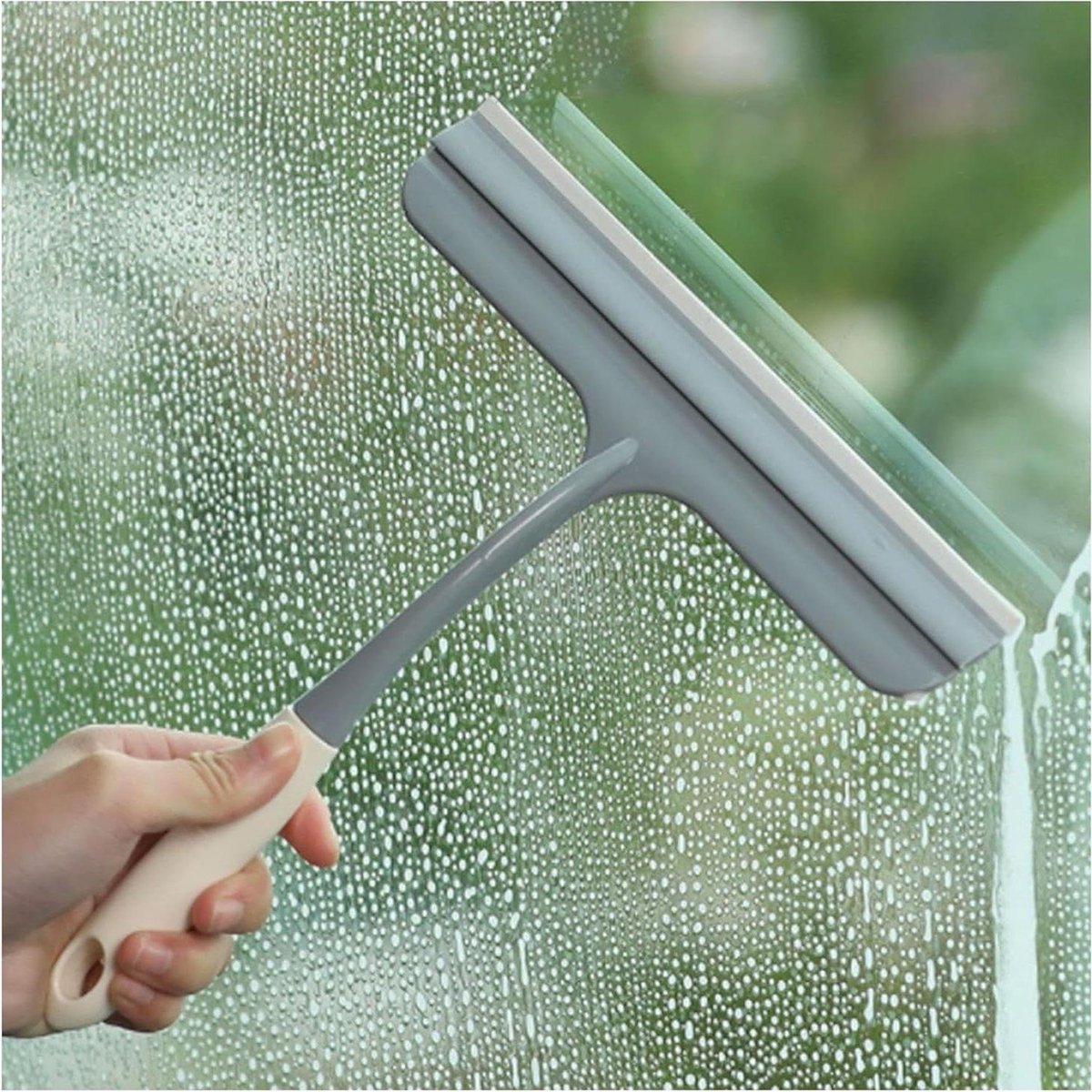 Plastic Wisser - Raamtrekker Schraper - Snel Reinigen - Ergonomische Grip - 22 3 cm - Lichtrood