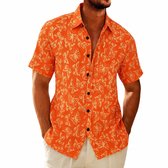 Oranje Heren T-shirt - Blouse - Vlinder