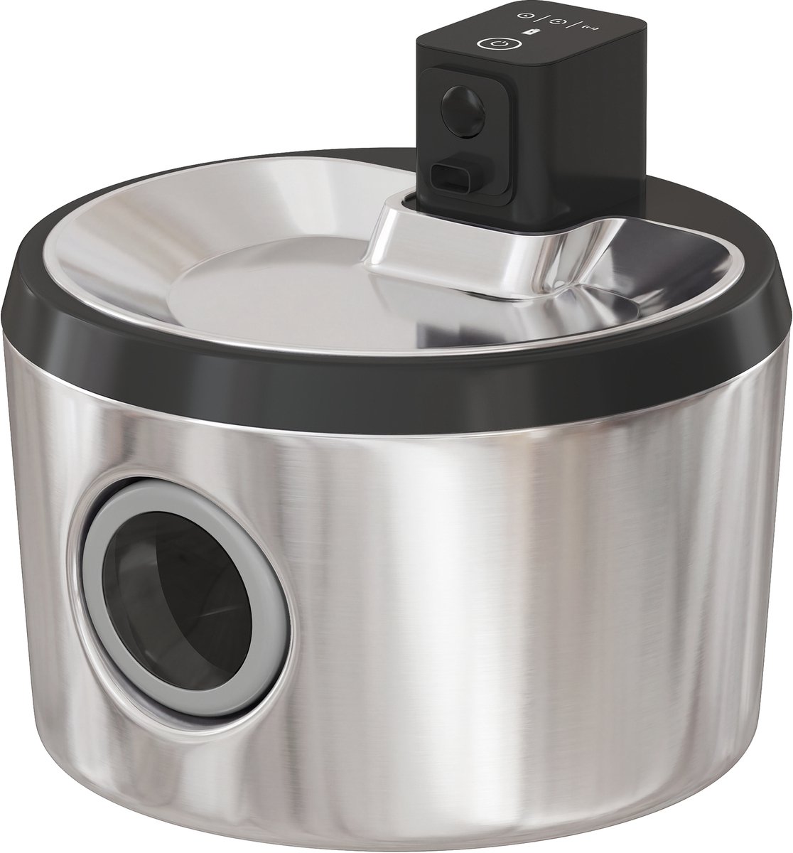 4 l draadloze roestvrijstalen kattenwaterfontein met bewegingssensor, 6 filters, dubbel filtersysteem, led, zilver thumbnail 2