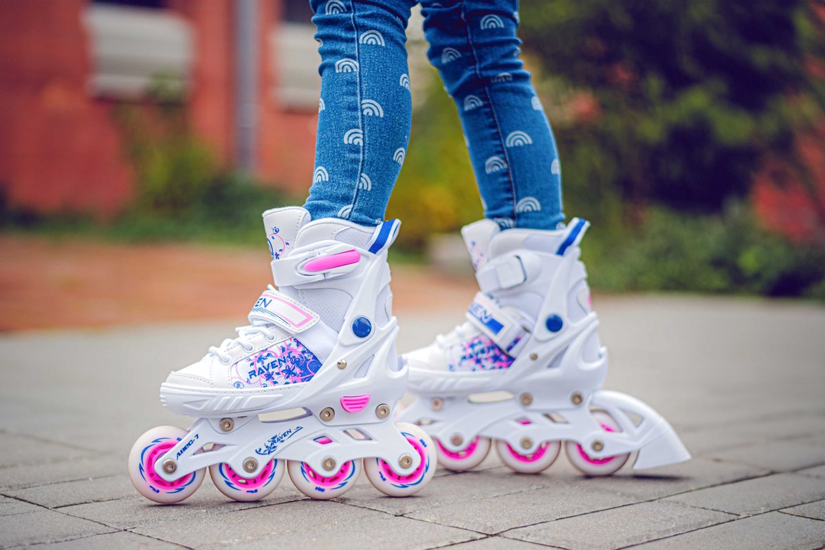 RAVEN Meia 3w1 Inline Skates/Schoenen LED Wiel Wit