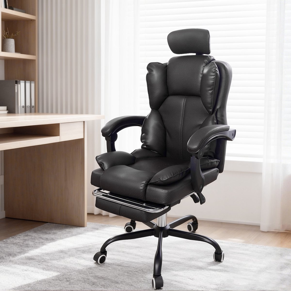 Gotagee Ergonomische Gaming-Stoel – Met Ventilator, Luchtkoeler & Koeling, Geventileerde Zitting, Ligfunctie, Massage, Verstelbare Directiestoel, Zwart thumbnail 3