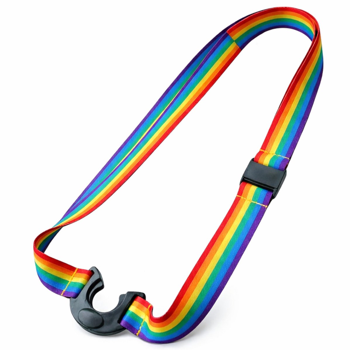 Dailygoods- Drinkflessenhouder Stijlvol - Universele Cliphouder - Verstelbaar - Veiligheidssluiting - Geschikt voor Festival - Kleurrijk Design - Bidonhouder