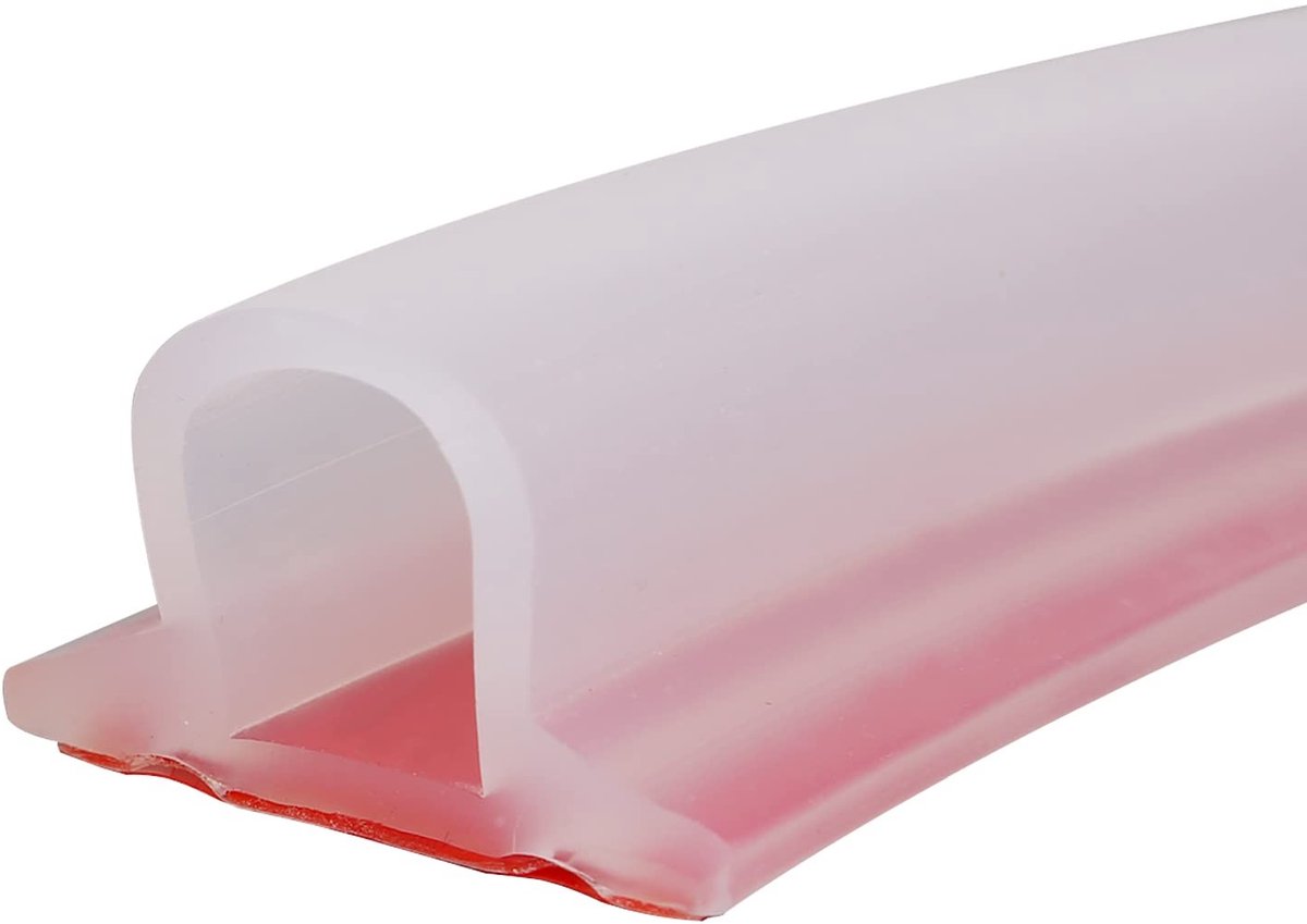 Dailygoods- Waterstopper Hoge Dichtheid - Siliconen Douchedrempel - Flexibele Vorm - Op Maat Te Snijden - Eenvoudig Te Installeren - Transparant 17 cm - Doucheafdichting