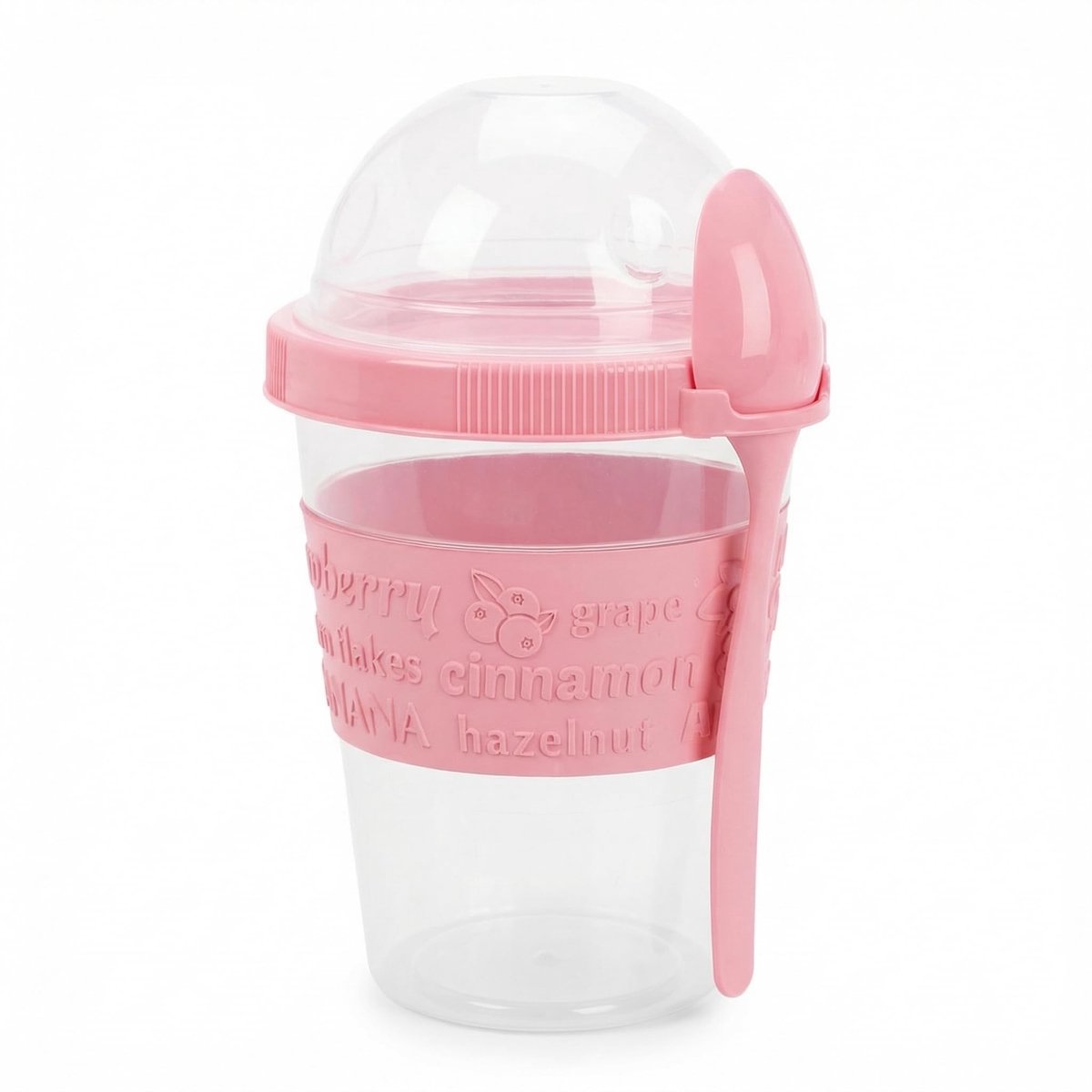 Dailygoods- Yoghurtbeker To Go 600 ml - met lepel - scheidingsvak - BPA-vrij - lekvrij - 2-kamersysteem voor muesli/snacks - Snackbeker