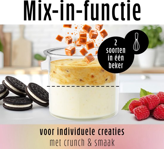 GOURMETmaxx SmoothUp Touch Ijsmachine 700 watt - ijsmachine 9 programma's + mix-in-functie - ijsmachine - slushies & ijs zelf maken - ijsmachine met led-display, 2 bekers inbegrepen van GOURMETmaxx — afbeelding 3