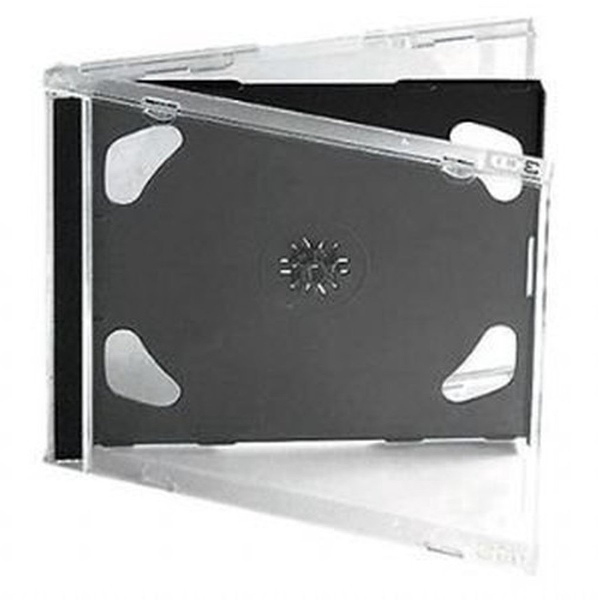 Dailygoods- Jewel Case Professionele Kwaliteit - CD/DVD/Blu-Ray - Dubbele Opbergdoos - 10.4mm - Inlay Ruimte - Zwarte Lade - Cd Hoes