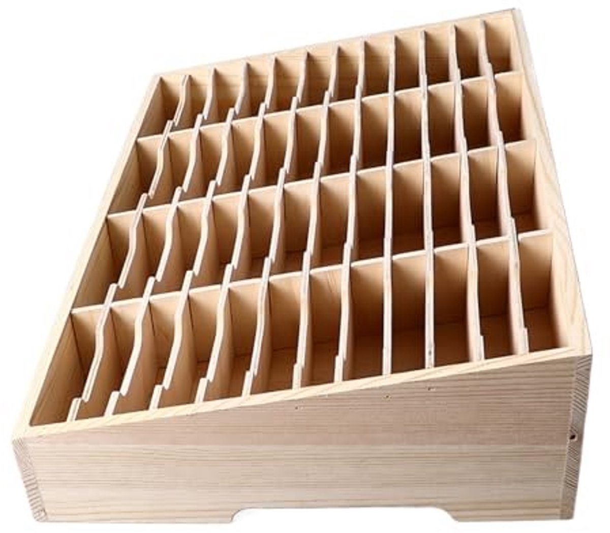 Dailygoods- Opbergdoos Grote Capaciteit - Opbergdoos met 48 Compartimenten - Desktoporganisator - Houten Opbergdoos - Praktisch voor Kantoor - Ideaal voor Mobiele Telefoons - Telefoonopbergbox