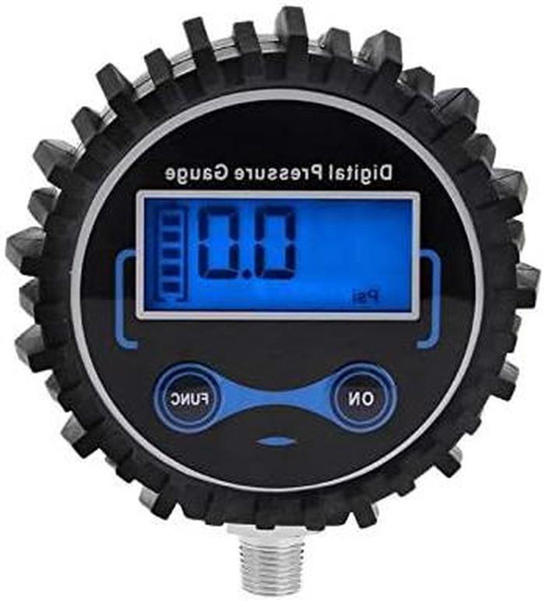 Digitale Bandenspanningmeter - PSI Meter - Banden Controleren - Nachtzicht Display - 0-200 PSI - Zwart