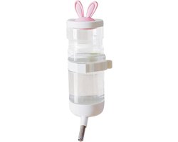 Drinkfles Knaagdier - Waterdispenser Kooien - Hygiënisch Voeren - Lekvrij Ball Valve - 25 cm - Wit